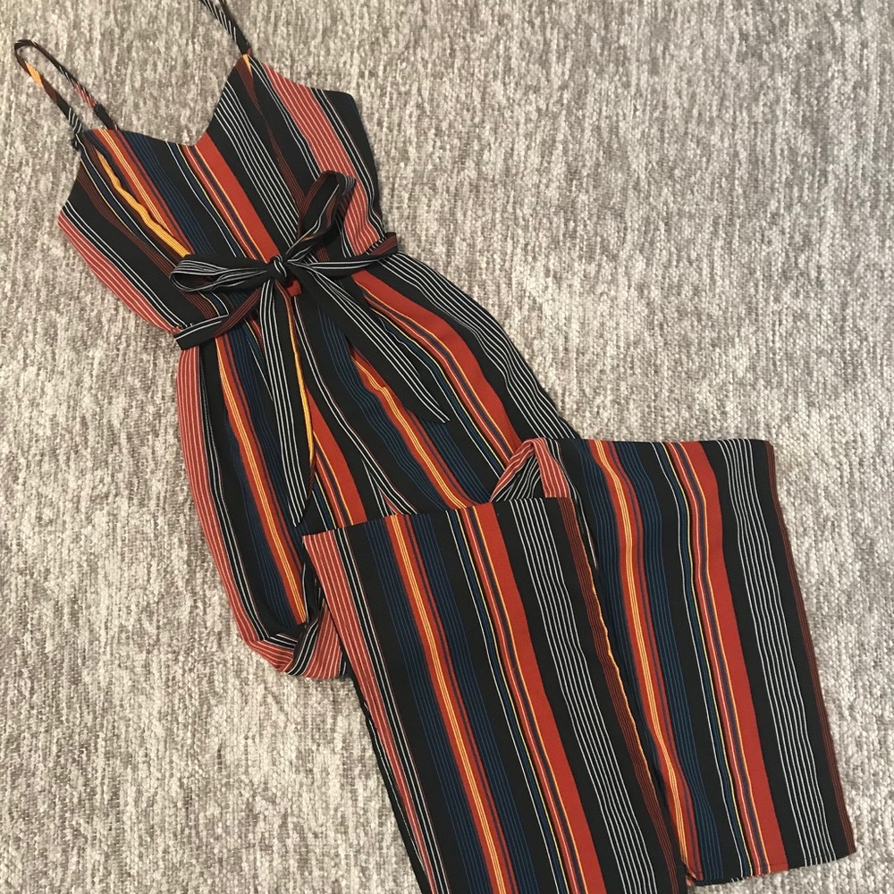 Striped Long Romper